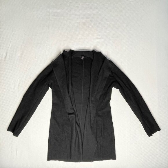 Jacob Black Drape‑Front Knit Cardigan (Small) - Picture 4 of 11